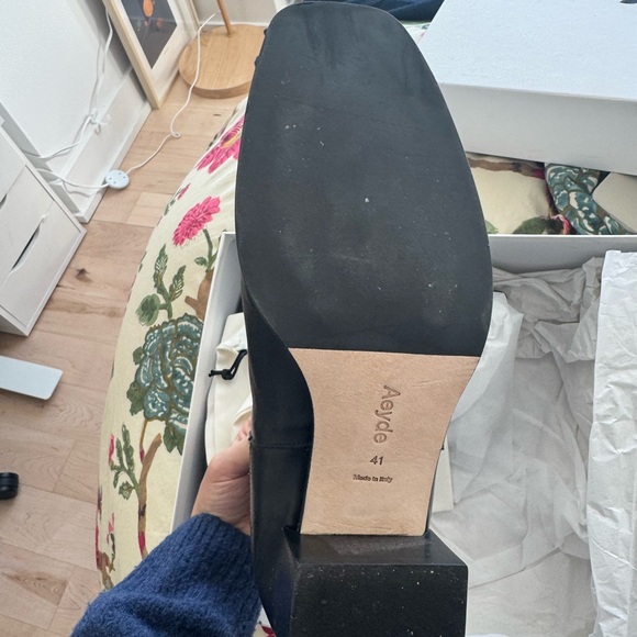 NEW Aeyde Neil Calfskin Leather Boots Black 41 - Picture 8 of 12